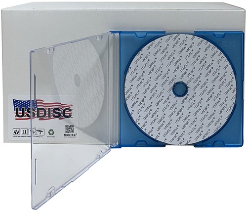 Lot de étuis à bijoux CD USDISC Slimline 5,2 mm, 1 disque unique (bleu clair) - Photo 6/6