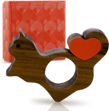 Cat Thumb Book Page Holder with Detachable Heart,Walnut Page Holder for Reading 