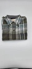 Weatherproof Vintage Men's Lightweight Plaid Flannel Long Sleeves Shirt, Size S