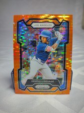 2024 Panini Prizm Kendall George #168 Orange Pulsar 27/399 Los Angeles Dodgers