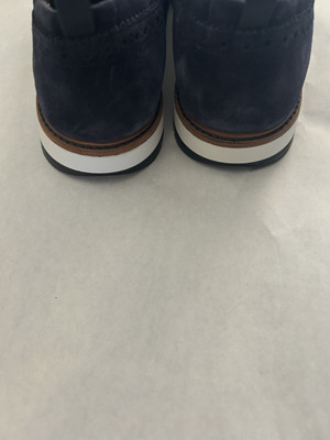 Clarks Mens Chantry Wing Navy Blue Suede Leather Wingtip  display picture 1