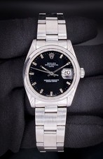 1979 Vintage Rolex Oyster Perpetual Date 1500 Automatic 1570 34mm Black Dial