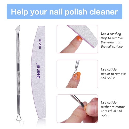 Gel Nail Polish Remover 5 Pack Professional Gel Polish Remover Non-Irritating - Picture 3 of 7