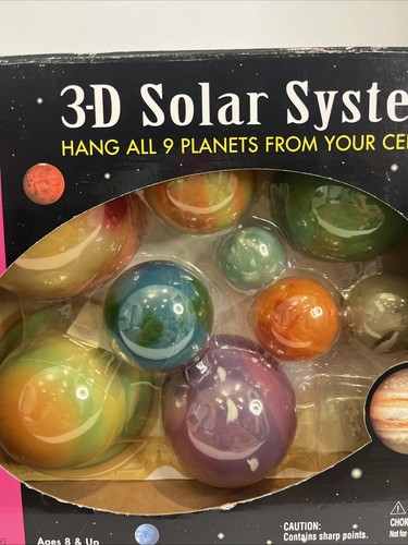 NEW Great Explorations 3-D Solar System Glow In The Dark Ceiling Hanging Kit 3D - Picture 2 of 6