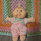 Vintage cabbage patch kids baby doll 1994, brown eyes with silk hair