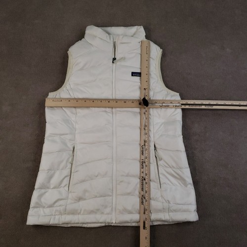 Patagonia Down Puffer Vest Girl XL White Full Zip Pockets Casual Hiking 68227 ZZ - Picture 2 of 16