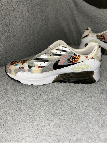 Women Air Max 90 Ultra Liberty London QS US 9.5 White Black 746632-100 Rare - Picture 3 of 15