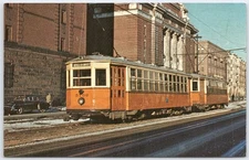 Vintage Boston 5706 & 5800 Type 5 Series Trolleys Postcard 1958