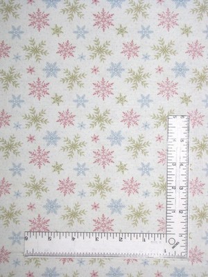 Christmas Snowflakes Toss Fabric Yard Magical Menagerie Cotton by Henry Glass