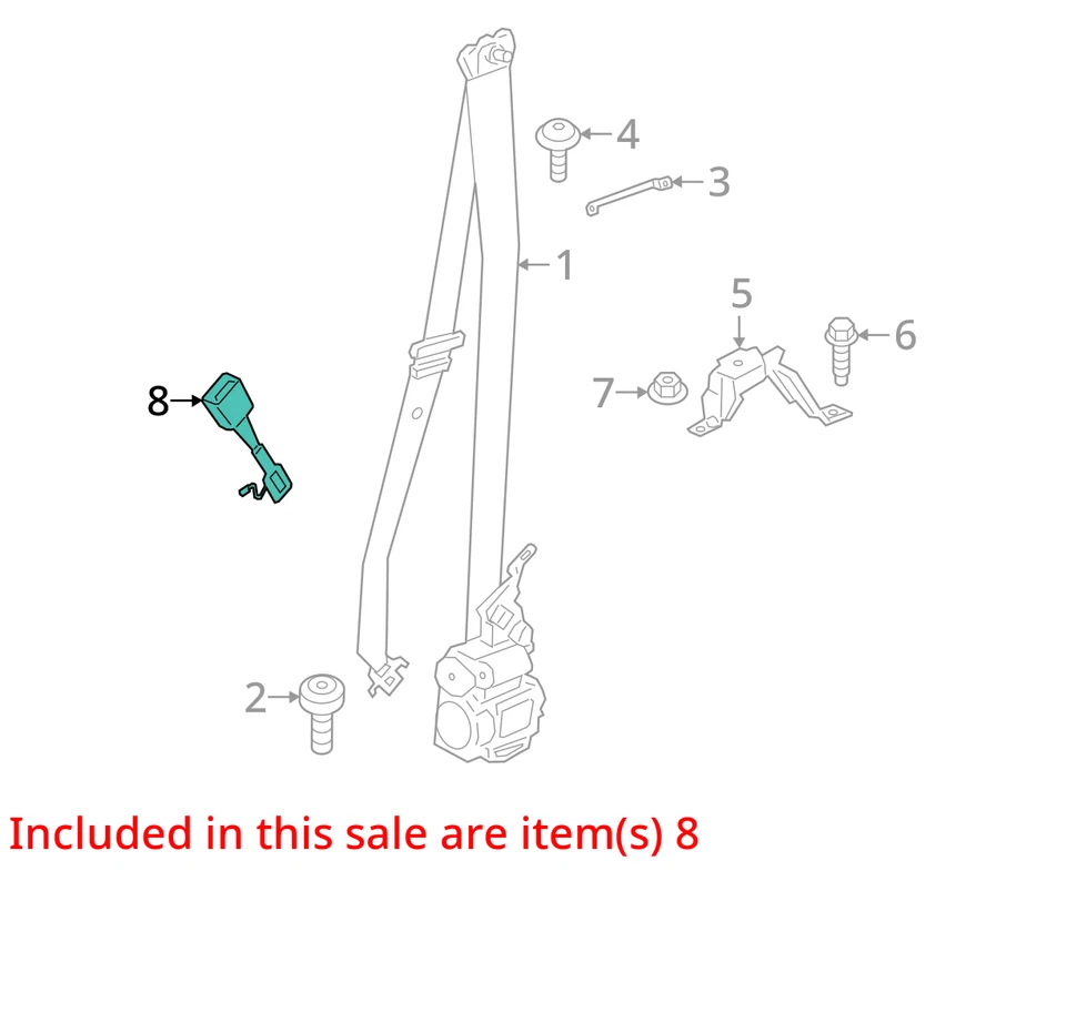 Seat Belt Front Bucket Driver Buckle Fits 19-23 BMW X5 3800186 - Imagem 3 de 4