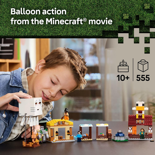 LEGO Minecraft the Ghast Balloon Village Attack- Toy Building Set for Kids, Girl - Picture 2 of 12