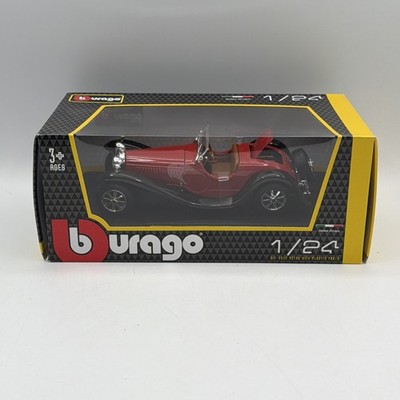 Bburago Diecast 1:24 1932 Bugatti Type 55 Convertible Car With Stand & Box