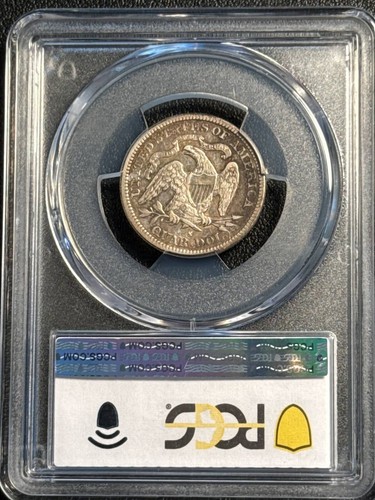 1877 S Seated Liberty Quarter PCGS VF-35 - Picture 2 of 2