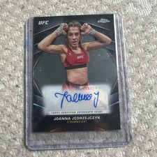 2024 Topps Chrome UFC Joanna Jedrzejczyk Auto Strawweight Chrome Veteran Auto