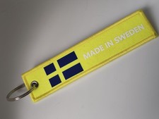 Made In Sweden Keyring Yellow Volvo SAAB  New