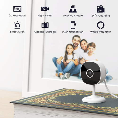 Indoor Cameras for Home Security 2K, Wireless Baby Monitor with Two-Way Audio, - Picture 3 of 9