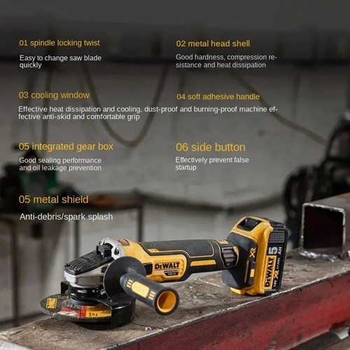 DEWALT DCG405 125 mm Flachkopf Winkelschleifer reines Werkzeug 18 V bürstenlos Lithium - Bild 3 von 5