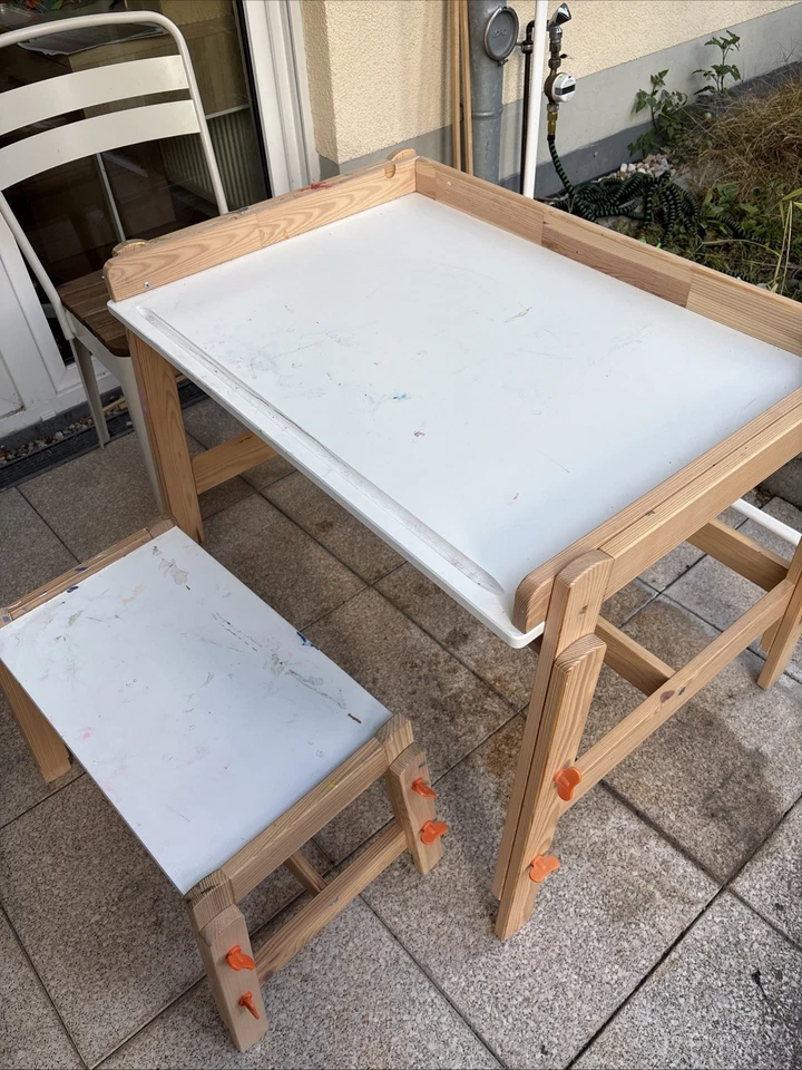 Kinder Schreibtisch Mit Stuhl - Verstellbar Ikea Flisat
