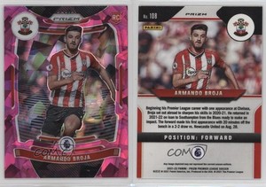 2021-22 Panini Prizm Premier League Pink Mosaic Armando Broja #108 Rookie RC