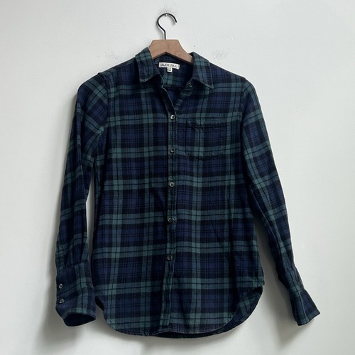 Alex Mill Women Top Tartan Check Plaid Button Down Flannel Blackwatch Blue XS - Bild 2 von 12