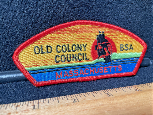 Old Colony Council BSA Patch Massachusetts Ship Sunset CSP Vintage Boy Scout - Picture 2 of 5