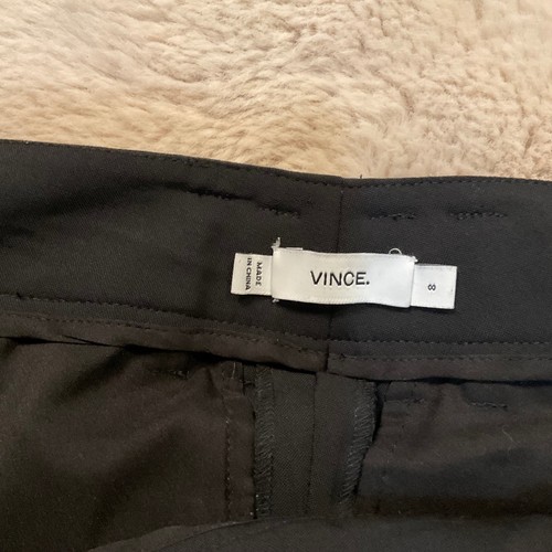 Vince Pants Size 8 Womens Black Wool Blemd Jogger Pant Belt Loops Casual Career - Picture 5 of 12