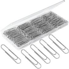 2 Inch Jumbo Paper Clips set 300 Pcs Stainless Steel Stationery New