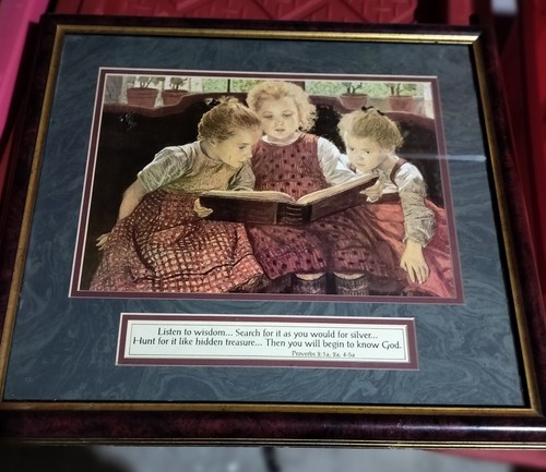 Zimmermann "Das Märchen" von Walter Firle im Rahmen hinter Glas. - Bild 3 von 5