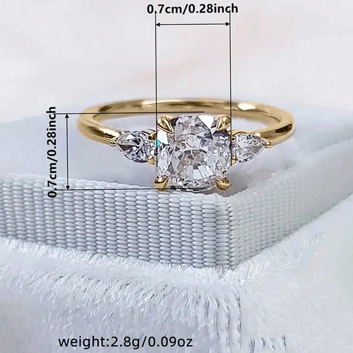 Women Silver Plated Cubic Zirconia Rings Wedding Anniversary Jewelry Size 5-12 - Picture 15 of 19