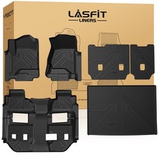 Lasfit Floor Mats For Chevy Suburban Gmc Yukon Xl 2015-2020 Custom Cargo Liner