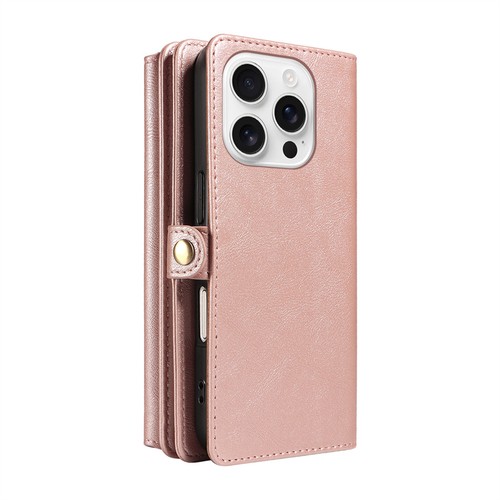 For iPhone 17 Pro 17 16E 14 15 13 12 16 11 XS XR Doka Buttons Wallet Flip Cover - Picture 3 of 17