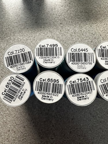 Gutermann 11 - 220 Yard Spools 100% Polyester Blue Thread Various Colors - Picture 3 of 4