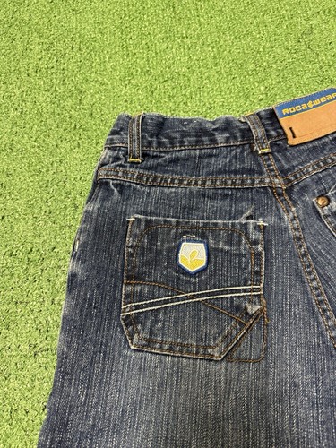 Vintage Y2K Rocawear Jean Shorts Boys Size 10 (22x10) Embroidered Pockets MARKED - Picture 2 of 18