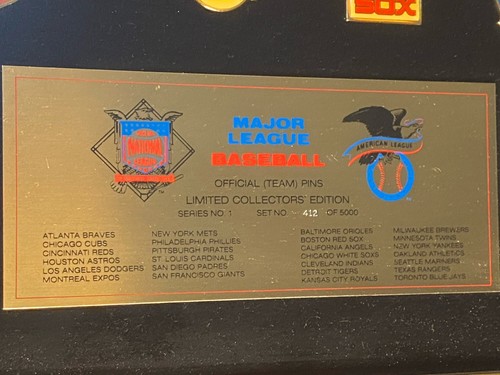 Vintage MLB baseball 28 team Limited Collectors Edition framed pin set /5000 - Picture 4 of 4