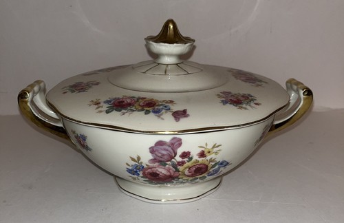 Baronet Bohemia Le Bouquet Covered Casserole Veggie Rice Soup Tureen Czechoslova - Bild 2 von 11