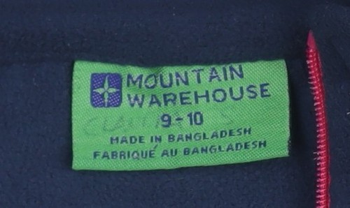 Mountain Warehouse Girls Fleece Jacket Blue Pink 9-10 Years - Picture 4 of 12