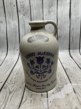  Vintage 1964 Henry McKenna Stoneware 1/2 Gallon Whiskey Jug 