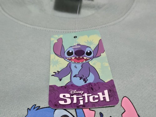 Disney Lilo & Stitch Pullover Mint Green Sweatshirt Dbl Sided Adult Large NWT - Picture 2 of 9