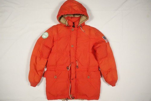 Polo Ralph Lauren Jacket Puffer Coat Down Orange Expedition Limited Sportsman S - Picture 1 of 11