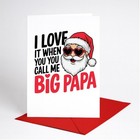 Funny Christmas Card Rude Adult Xmas I Love It When You Call Me Big Papa BC1101