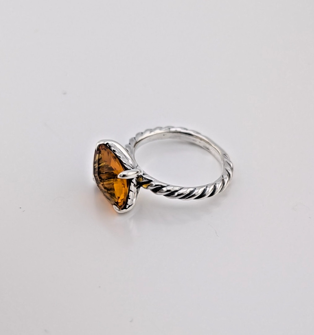 David Yurman Cushion Stack Ring with Citrine in s… - image 4