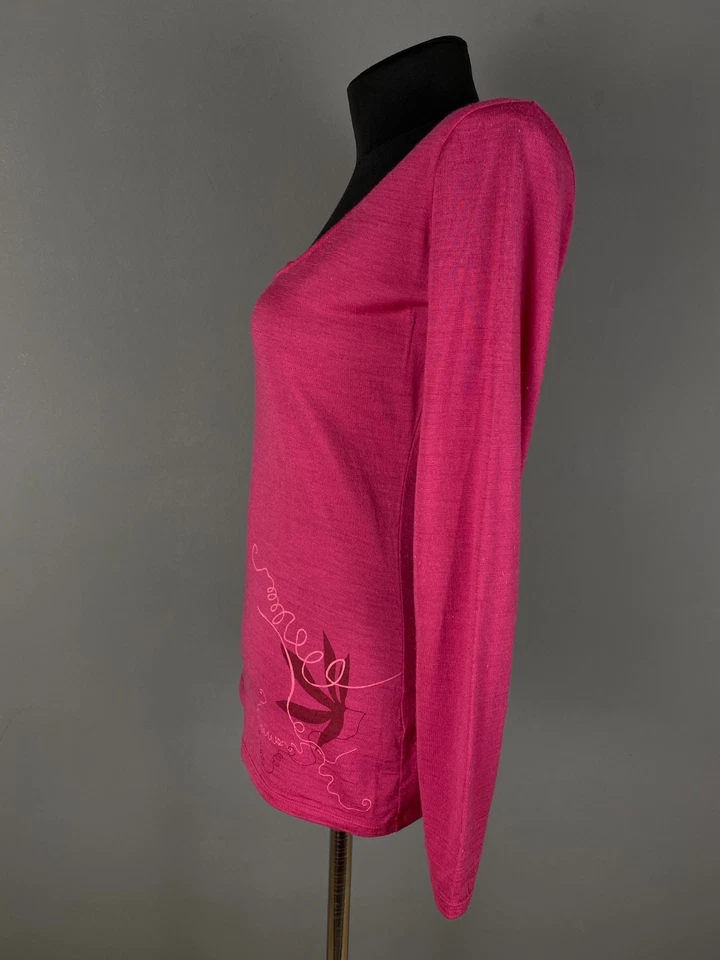 Suéteres Icebreaker para mujer manga larga pulóver lana merino floral rosa talla S Foto 4 de 4