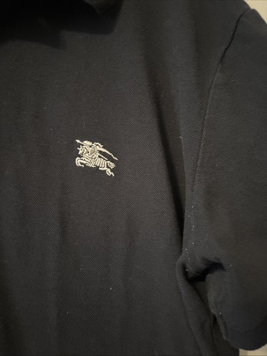 Burberry Brit Herren Poloshirt schwarz mit Karokragen Größe L - Bild 4 von 5