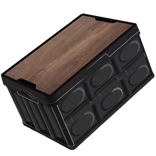 Lidded Storage Bins Container Clothes Organizer Collapsible Boxes - Picture 3 of 12