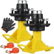 2 Pcs Superior Shipping Container Wheels 6x 5.5 Lug Bolt-On Spindle Kit Gloves