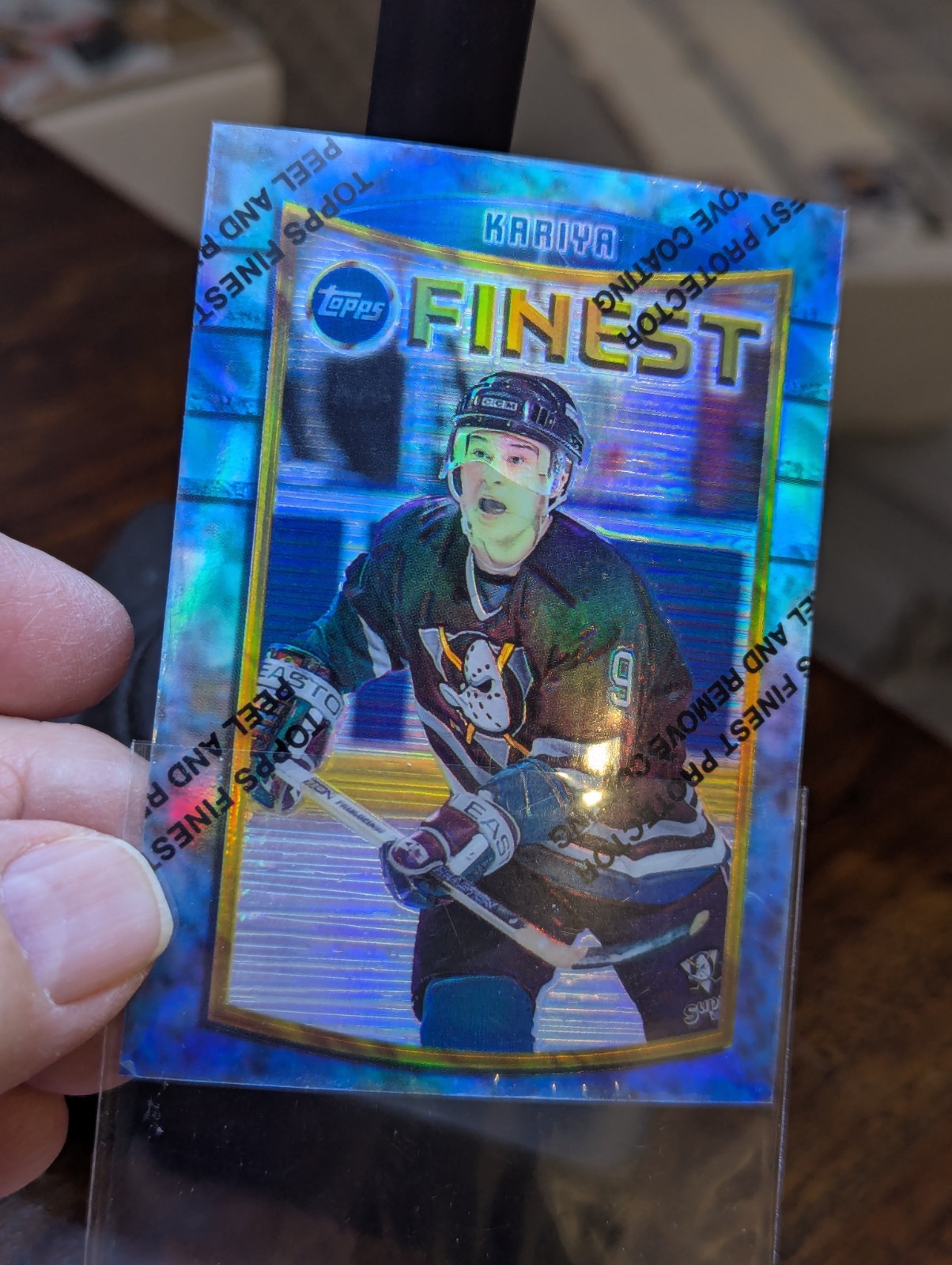 1994-95 Topps Finest Refractor #7 Paul Kariya Anaheim Mighty Ducks