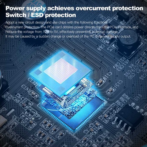 5 Ports Expansion Card 20Gbps For Desktop computers 2*USB Type-A 3*USB Type-C - Afbeelding 13 van 13