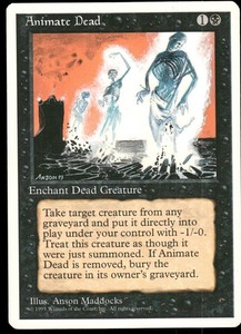 1x Animate Dead - Fourth Edition - LP - MTG