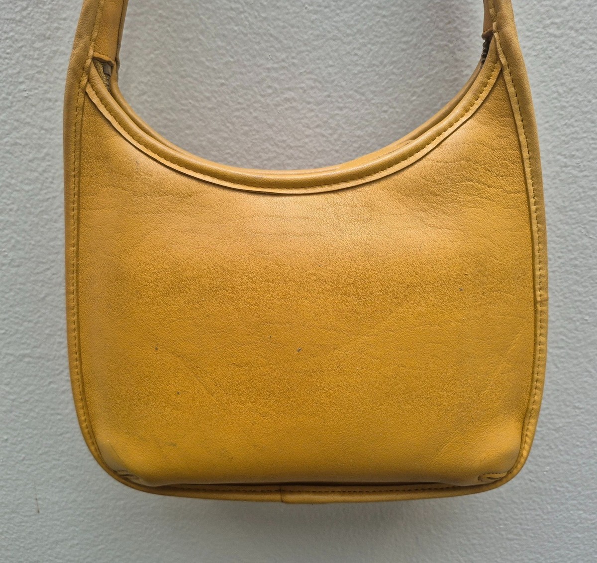 Vintage COACH #9020 Yellow Ergo Mini Zip