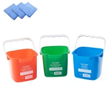 Matthew Red&green&blue Detergent And Sanitizing Cleaning Bucket 3 Quart Cleaning